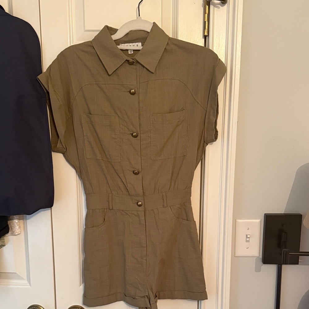 HYFVE Beige Collared Romper